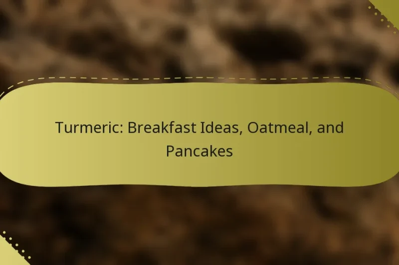 Turmeric: Breakfast Ideas, Oatmeal, and Pancakes