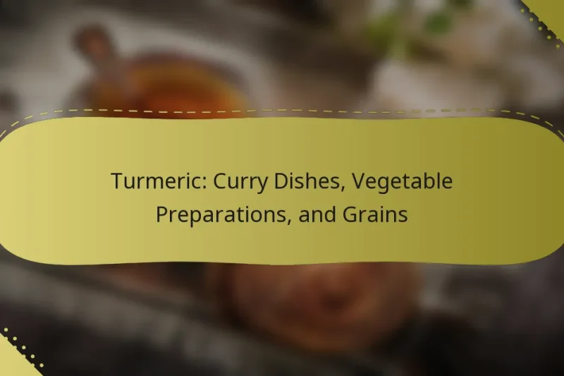 Turmeric: Curry Dishes, Vegetable Preparations, and Grains