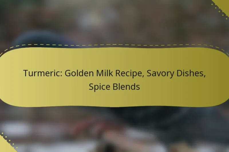Turmeric: Golden Milk Recipe, Savory Dishes, Spice Blends
