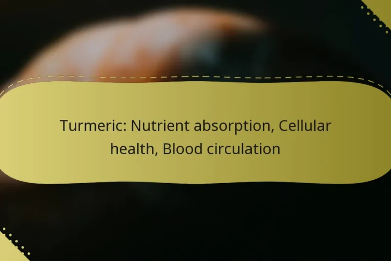 Turmeric: Nutrient absorption, Cellular health, Blood circulation