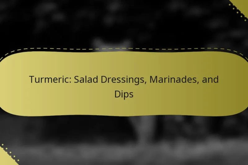 Turmeric: Salad Dressings, Marinades, and Dips
