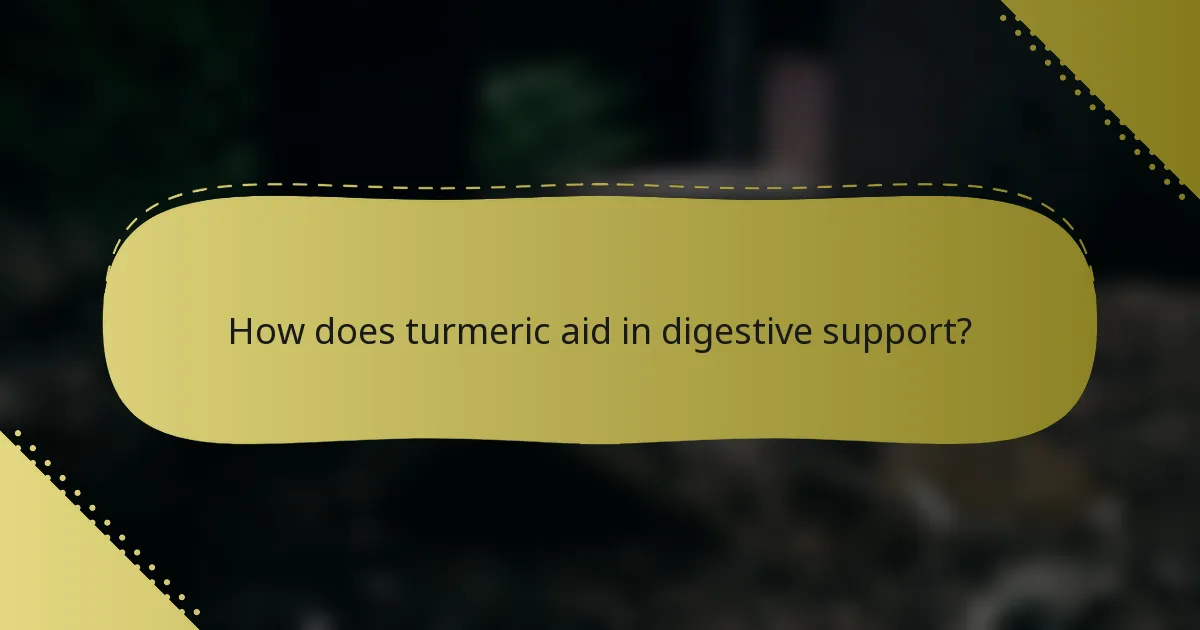 How does turmeric aid in digestive support?