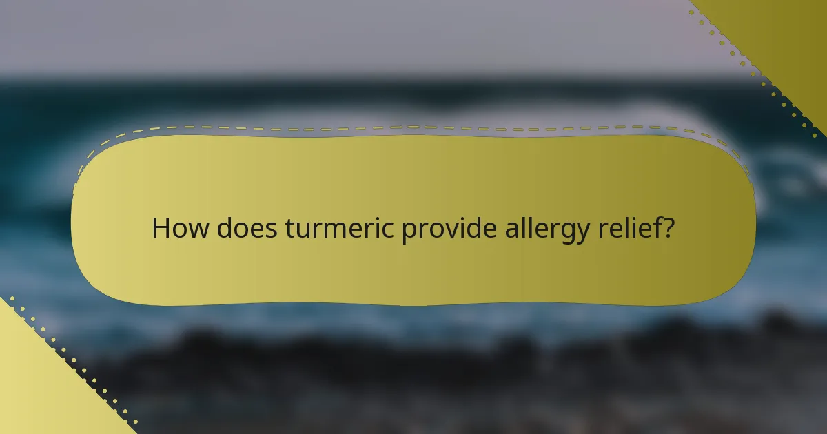 How does turmeric provide allergy relief?